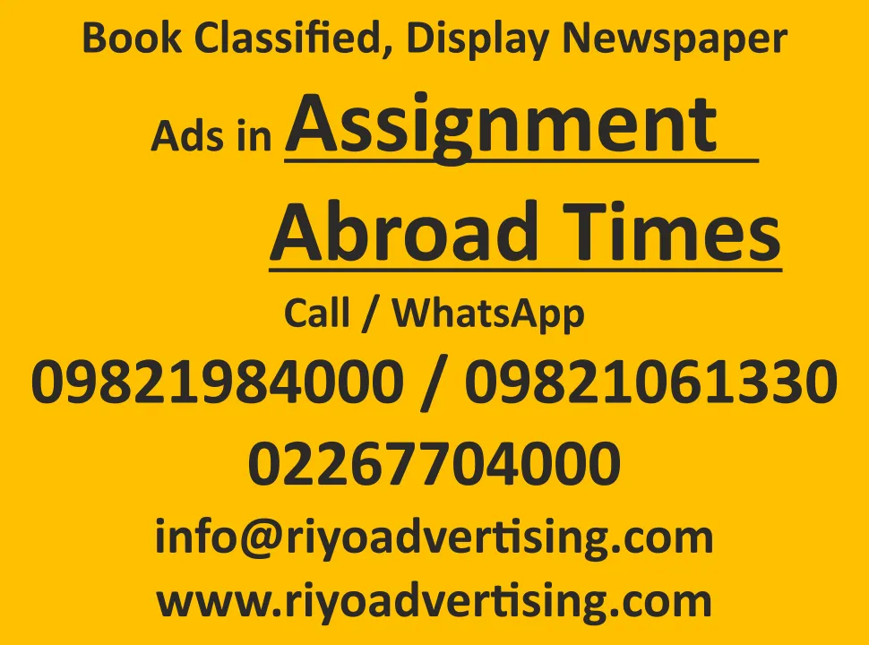 book newspaper ad in Assignments Abroad Times online